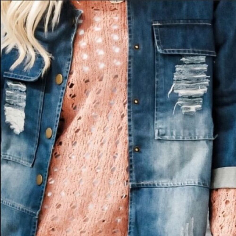 Distressed Denim Jacket - Picture 10 of 16